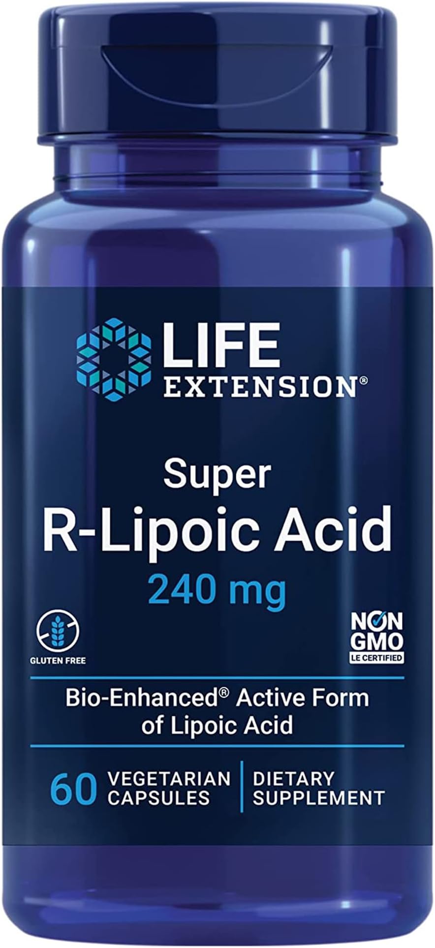 Life Extension Super R-Lipoic Acid 240 mg 60 Vegan Capsules