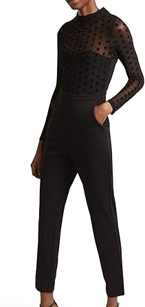 leah mesh & jersey jumpsuit