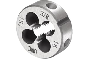 CoCud Round Threading Dies, 3/8-16 UNC Thread, 9SiCr Alloy Tool Steel Screw Milling Tools - (Applications: for Machine Thread