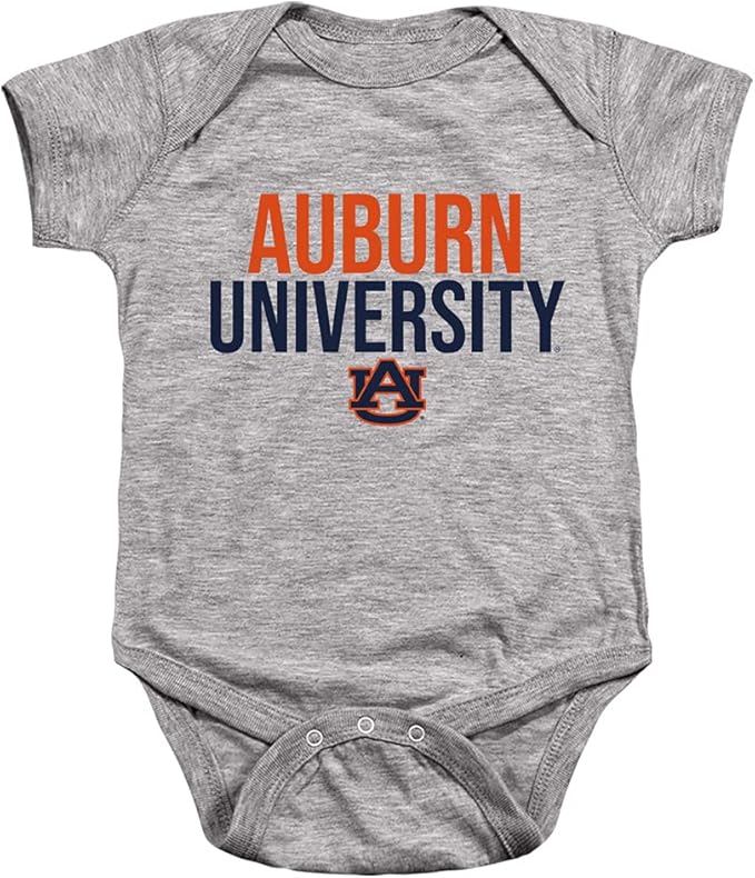 Auburn University Official Stacked Unisex Infant Snap Suit