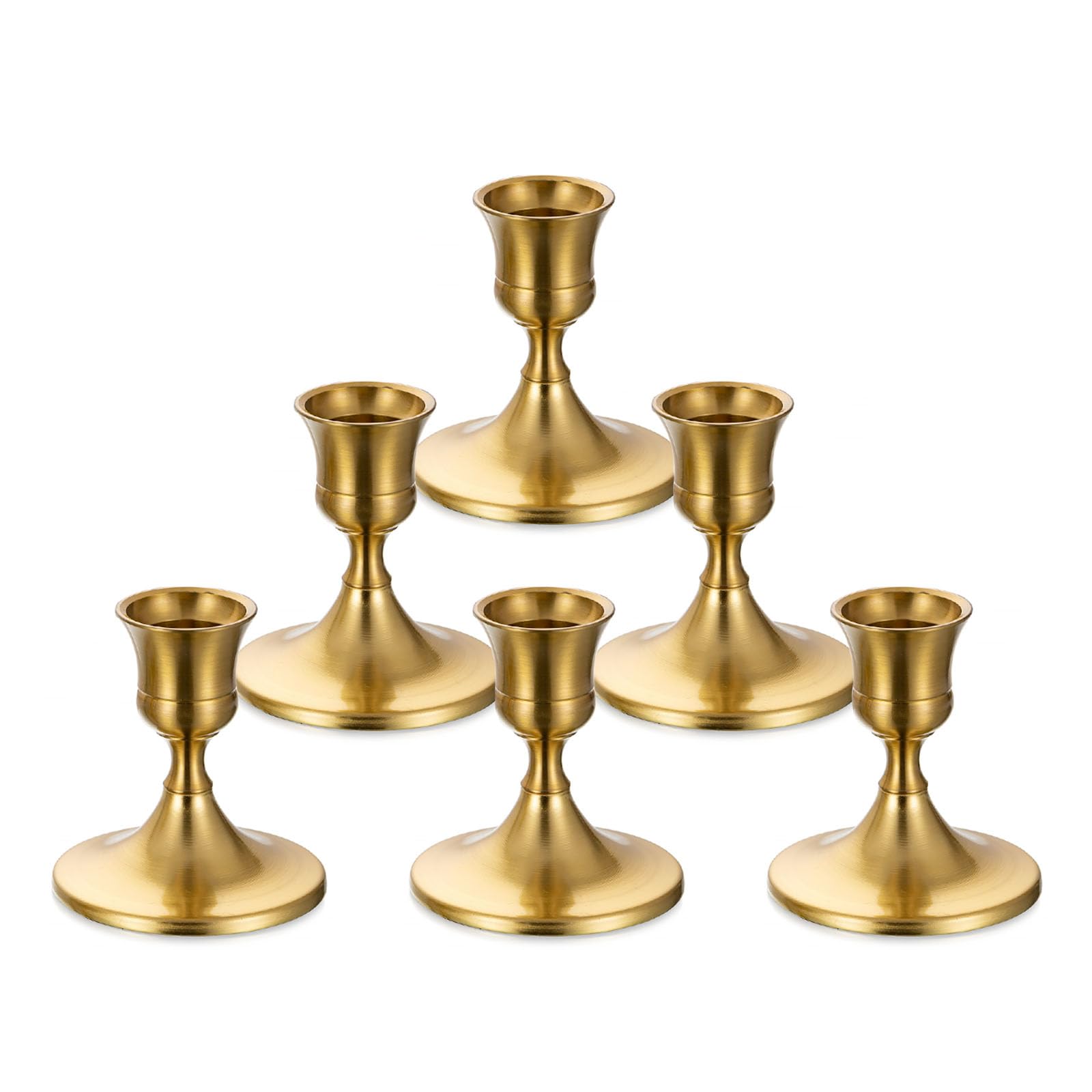 Sziqiqi Candlesticks Holder for Wedding Table Centerpiece - Gold Taper Candle Holders Candle Stick Holder for Christmas Candlelight Dinner Wedding Party Festival Decor, Style 2