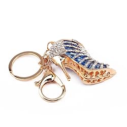 Yosoo Rhinestone High Heel Shoe Decoration Keychain