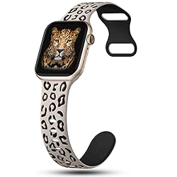 CreateGreat Engraved Leopard Bands Compatible with