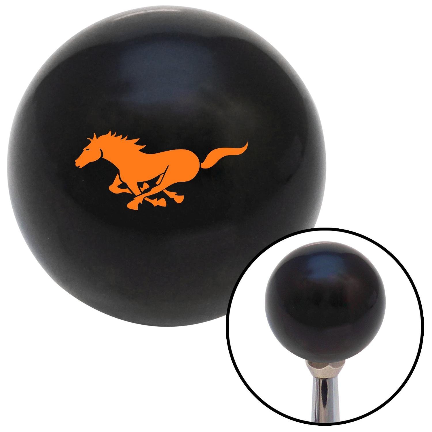 Orange Mustang American Shifter 107973 Black Shift Knob Orange Mustang American Shifter 107973 Black Shift Knob