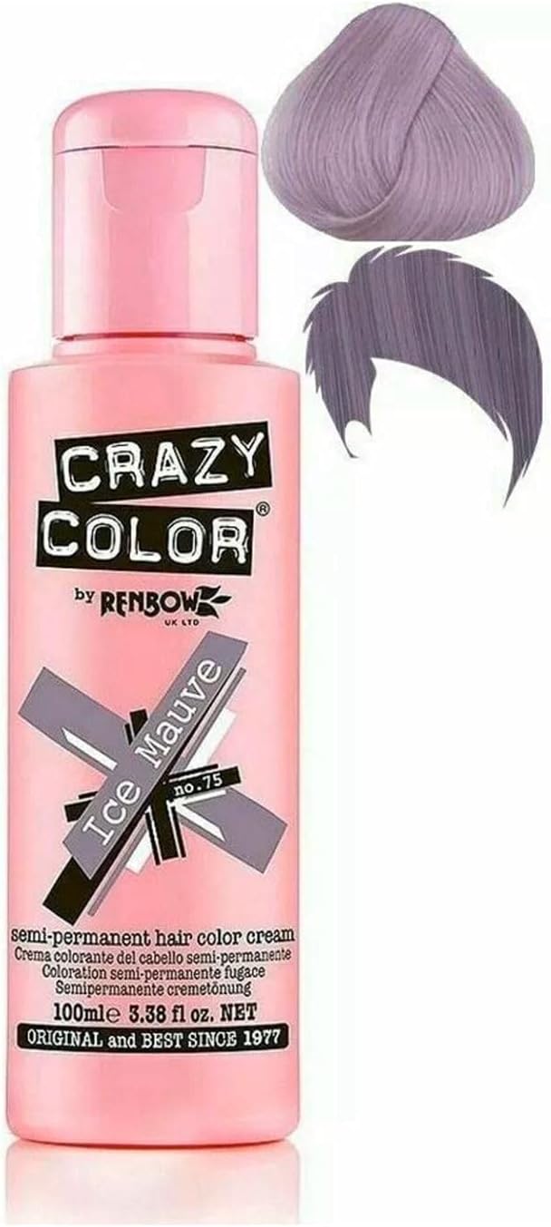 Crazy Color 4x Metallic Ice Mauve Semi-Permanent Hair Dye 400ml Vegan