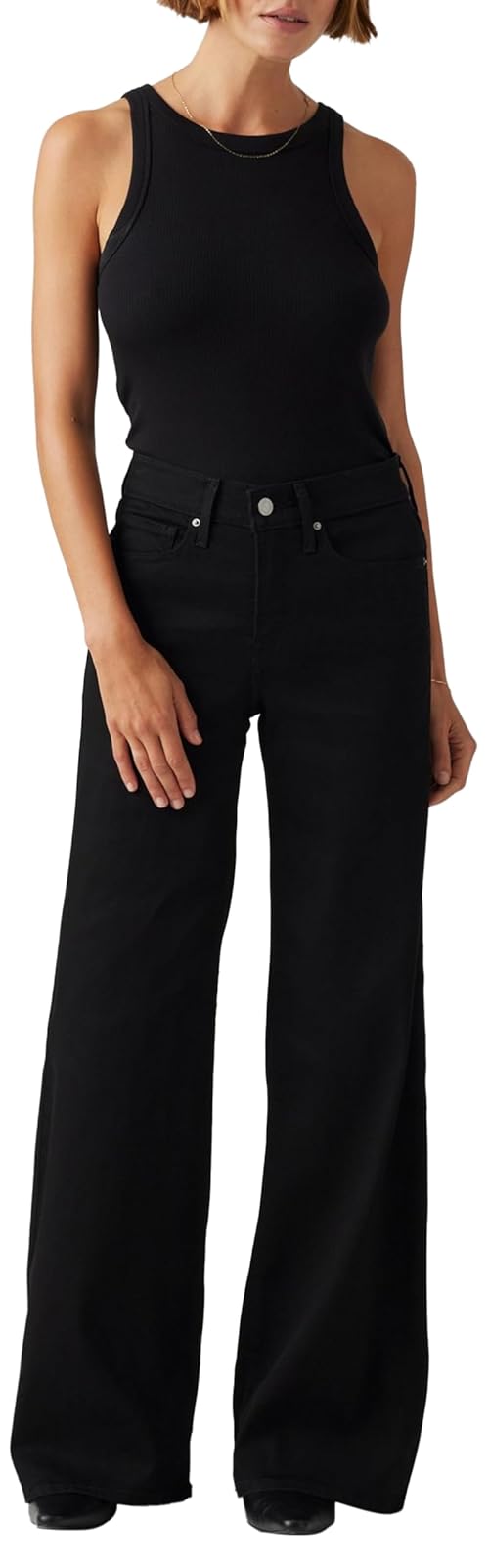 Levi's 318 Shaping Wide Leg Soft Black, Soft Black, 32W x 30L