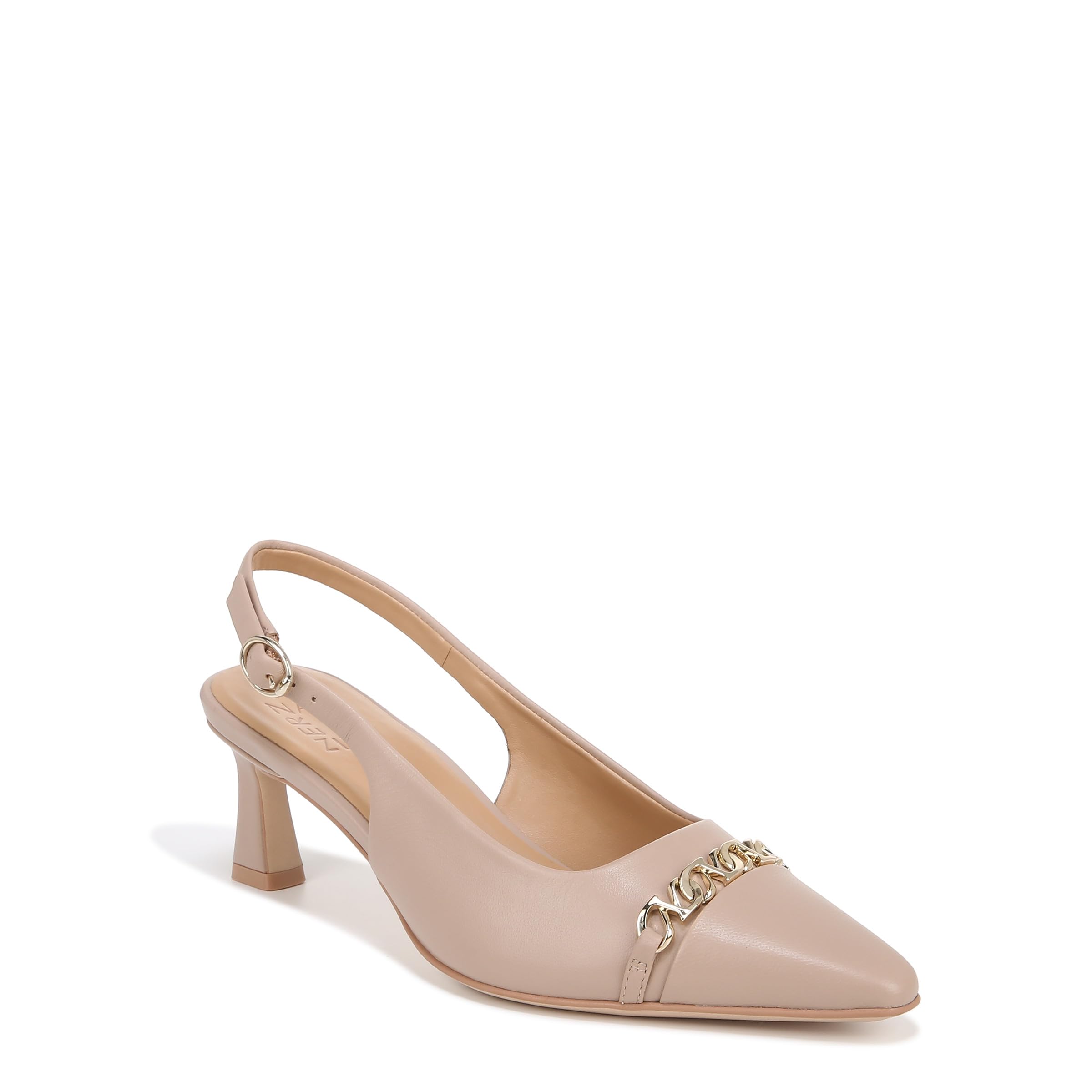 Naturalizer Womens Dovey Pointed Toe Slingback Heels Warm Fawn Tan Leather 11 W