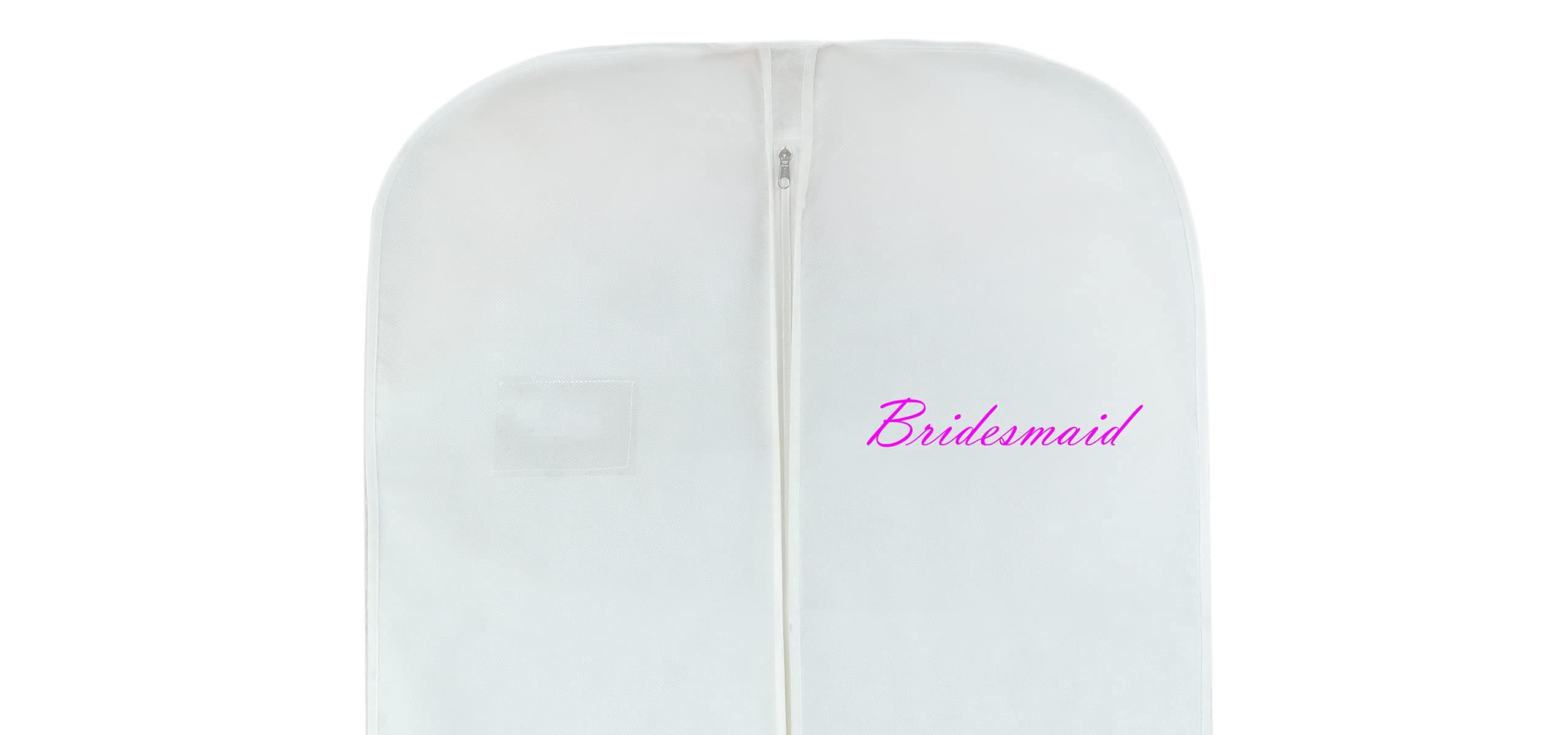 Wedcova UK Pack of 1 Wedding Dress Bag - Hanging Garment Bags - Bridesmaid Travel Protector - Long Clothes Storage Cover with Zipper for Women - Full Length Coat & Suits Carrier - 72 Inch - White