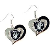 NFL Logo 3/4" Swirl Heart Dangle Earring Set