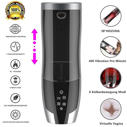 Automatischer Masturbator Cup Heizung Teleskopischer Oral Vagina Masturbieren Männer Sex Spielzeug Von Fancy Lover (Teleskopi