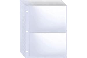 WITHYU 40 Pack 160 Pockets 3.5x5” Photocard Sleeves for A5 Mini 3 Ring Binder, Ultra-Clear Photo Sleeves, Double-Sided 2 Pocket Photo Pages, Top Loading Sheet Protector for Photos, Postcards, Seed Packets