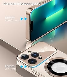 MAKAVO Magnetic for iPhone 13 Pro Case, Built-in