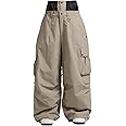 GSOU SNOW Women Men Ski Pants Snowboard Pants Super Baggy Snowboarding Loose Snow Sport Insulation Waterproof Windproof