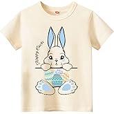 Sineeko Easter Bunny Shirt for Toddler Boys Girls Kids Eggs-Track Tees Eggs Tractor T-Shirts 2-7T