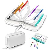 Timueetech A7 Waterproof Pill Organizer with 7 PCS L Size Zippered Pill Pouches for A7 Binder, Large BPA-Free Weekly Medicine Organizer, Color-Coded Reusable Travel Pill Storage System