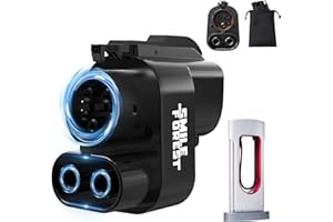 SMILE FOREST 2025 Upgraded NACS to CCS Adapter [Max 500A 1000V],Tesla Supercharger to CCS1 Charger Adapter,Fast Charge Tesla Supercharger Compatible with Ford,Nissan,GMC,Volvo,Rivian,Polestar and more