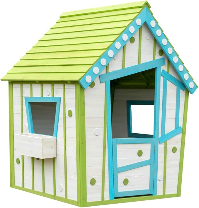 crooked mansion wooden playhouse