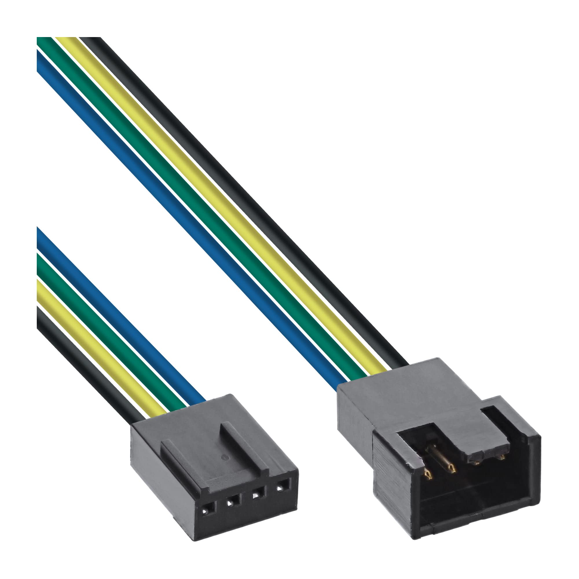 InLine 70cm 4 Pin Molex Plug to Socket Extension Fan Cable