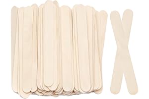8”100Pcs KTOJOY Jumbo Wooden Craft Sticks Wooden Popsicle Craft Sticks Stick Treat Sticks Ice Pop Sticks for DIY Crafts，Home Art Projects, Classroom Art Supplies