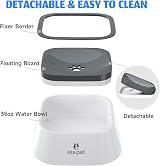 ELS PET Non Spill Slow Feed Water Bowl 1L Grey for Dogs Cats view 4