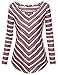 Laksmi Womens Long Sleeves Striped Chevron Print Tunic Top