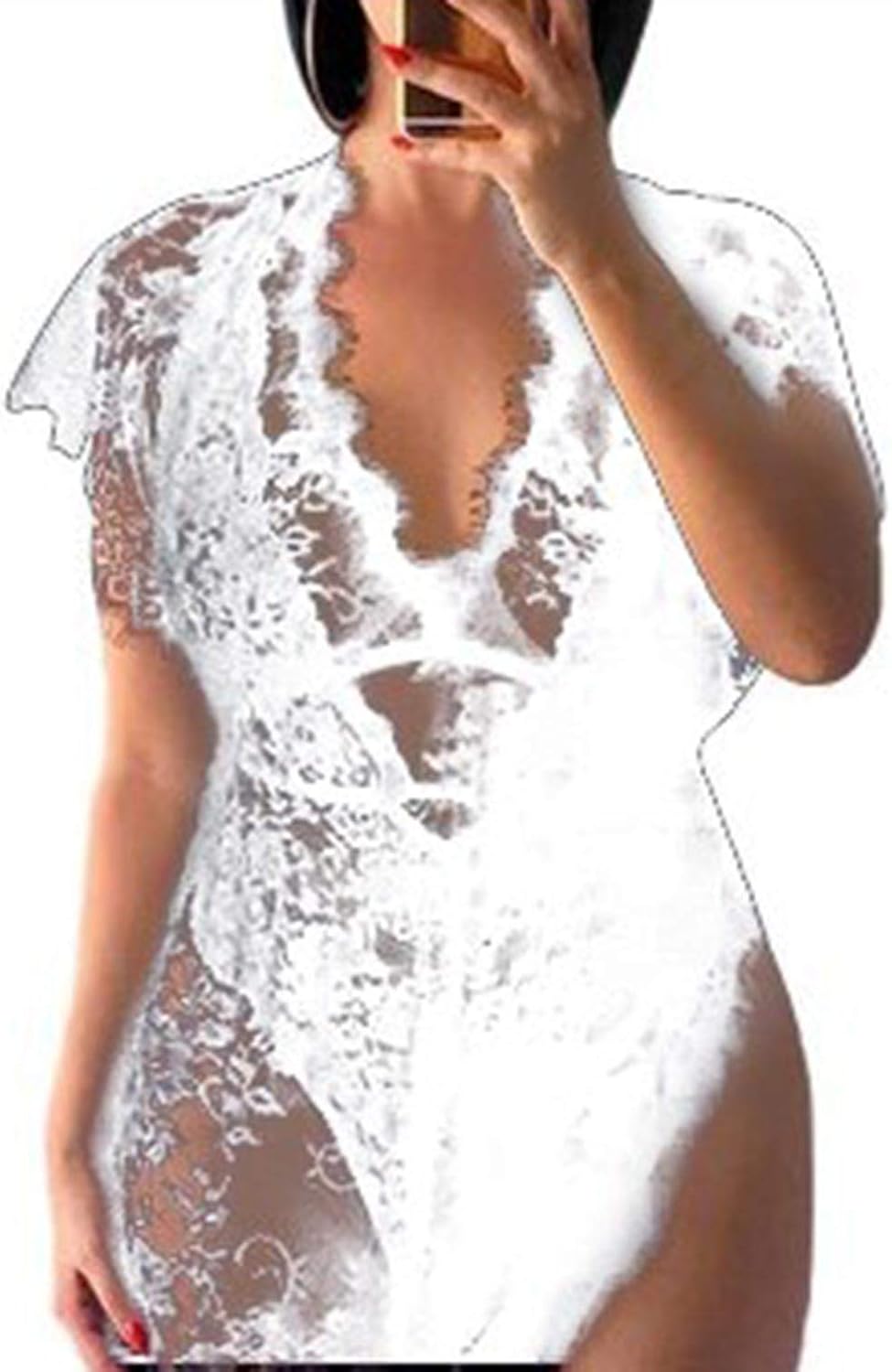 Vivilover Womens Lace Plus Size Swimsuit Coverup Beach Maxi Long Dress (black) at  Women’s Clothing store