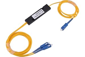 SS Optical Fiber Splitter Cable, Fiber Optic LAN Internet Cable Fiber Optic Cable 1 to 2 PLC Singlemode SC APC Connector Digi