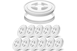 eBoot 12 Pcs Leak Proof Bucket Seal Lid 5 Gallon Bucket Lid Pet Food Storage Container Lids Screw Top Lids for Plastic Bucket