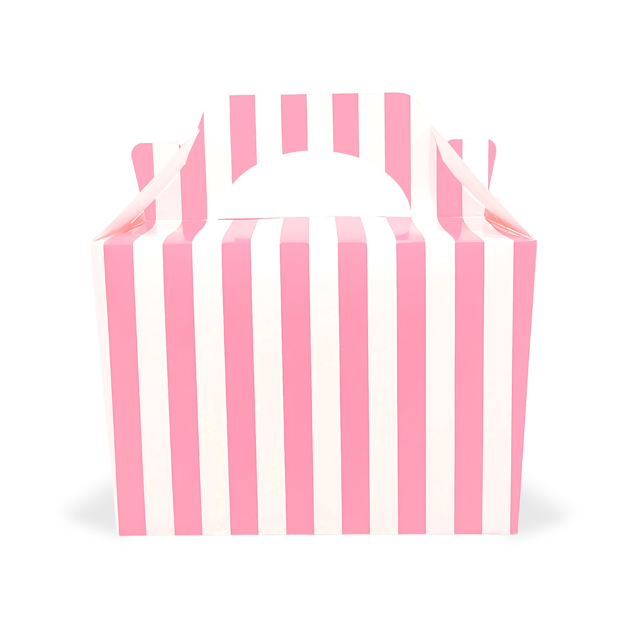 Lotus 10-Pack Baby Pink Striped Design Children/Kids Party Boxes | Fun Meal Carriers for Parties, Picnics, Weddings, and More | Adorable Favors for Birthdays, Baby Showers, and Halloween Treats
