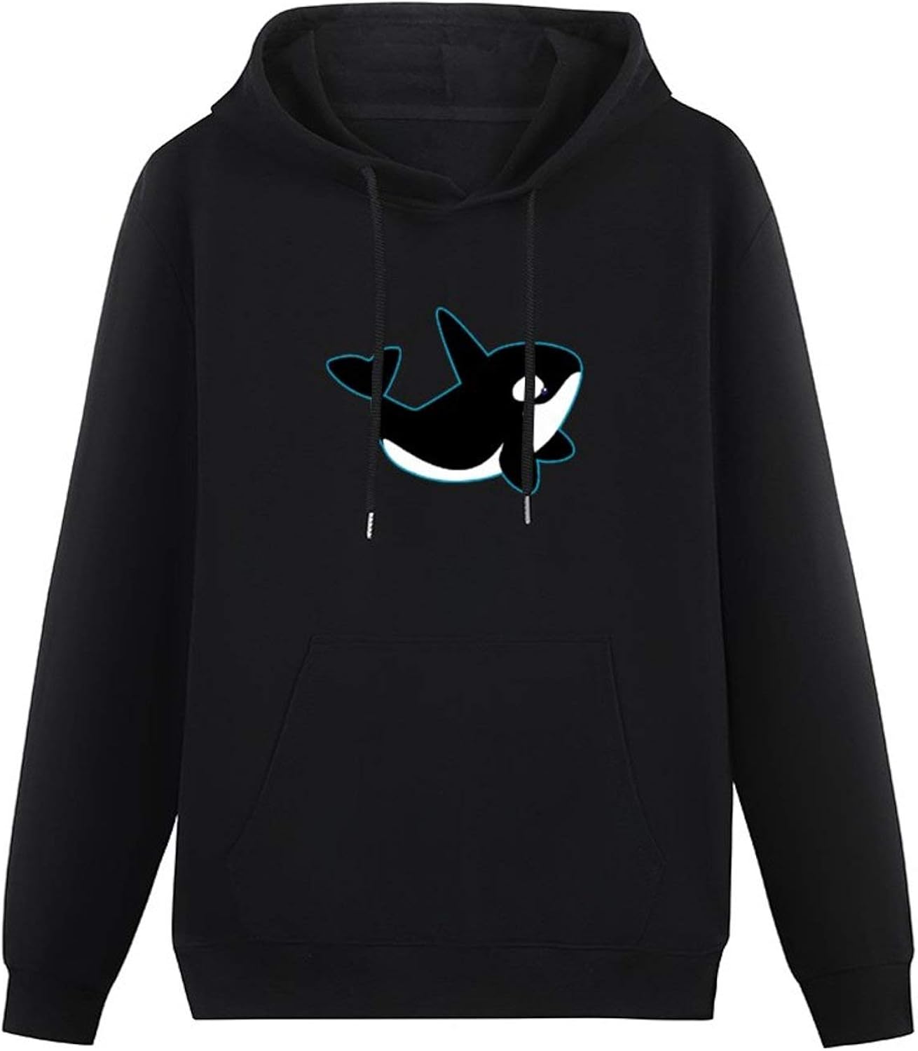 Amazon かわいいシャチ シャチ ロゴ メンズトレーナー パーカー ポケット付き 純綿 長袖 クルーネック メンズパーカー 暖かい 防寒 春秋冬 トレーナー パーカー 通販