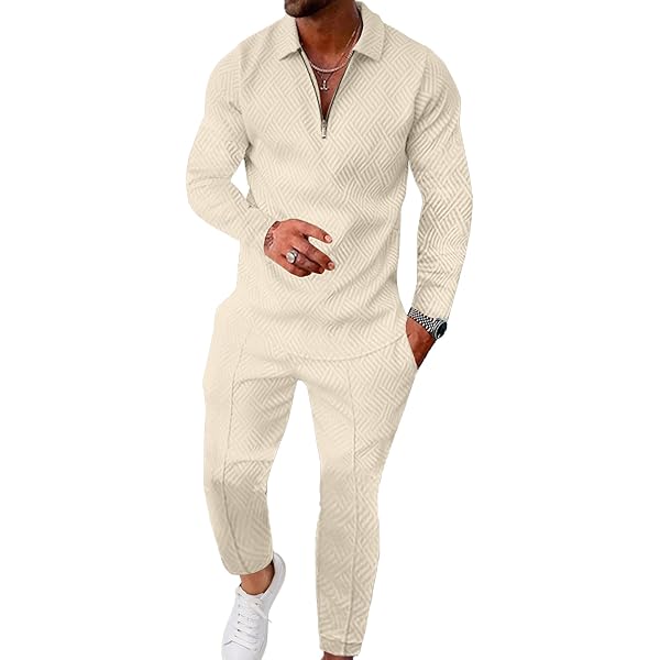Ensemble 2 Pièces Homme - Haut Et Pantalon En Coton/lin - Style Décontracté élégant