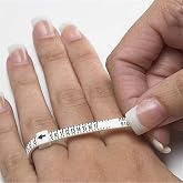 US Ring Sizer Gauge, Plastic Finger Measure Tool, Reusable, White