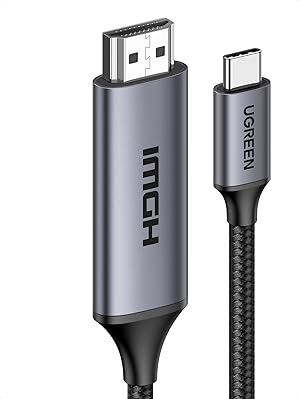 UGREEN USB C auf HDMI 2.1 Kable 8K@60Hz 4K@240Hz Type C auf HDMI Ultra-High-Speed-Kabel HDR HDCP 2.3 Thunderbolt 4/3 Kompatible mit iPhone 17, Mac mini M4, MacBook Pro/Air, iPad Pro, Galaxy S23(2M)