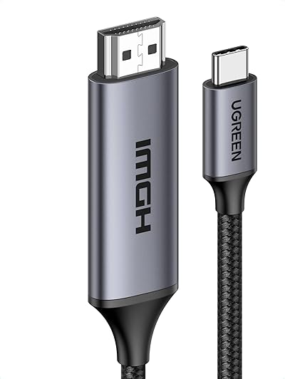 UGREEN USB C auf HDMI 2.1 Kable 8K@60Hz 4K@240Hz Type C auf HDMI Ultra-High-Speed-Kabel HDR HDCP 2.3 Thunderbolt 4/3 Kompatible mit iPhone 17, Mac mini M4, MacBook Pro/Air, iPad Pro, Galaxy S23(2M)