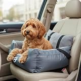 GoFirst Dog Car Seat Small Dogs Cats Booster Seat with Storage Pocket view 8