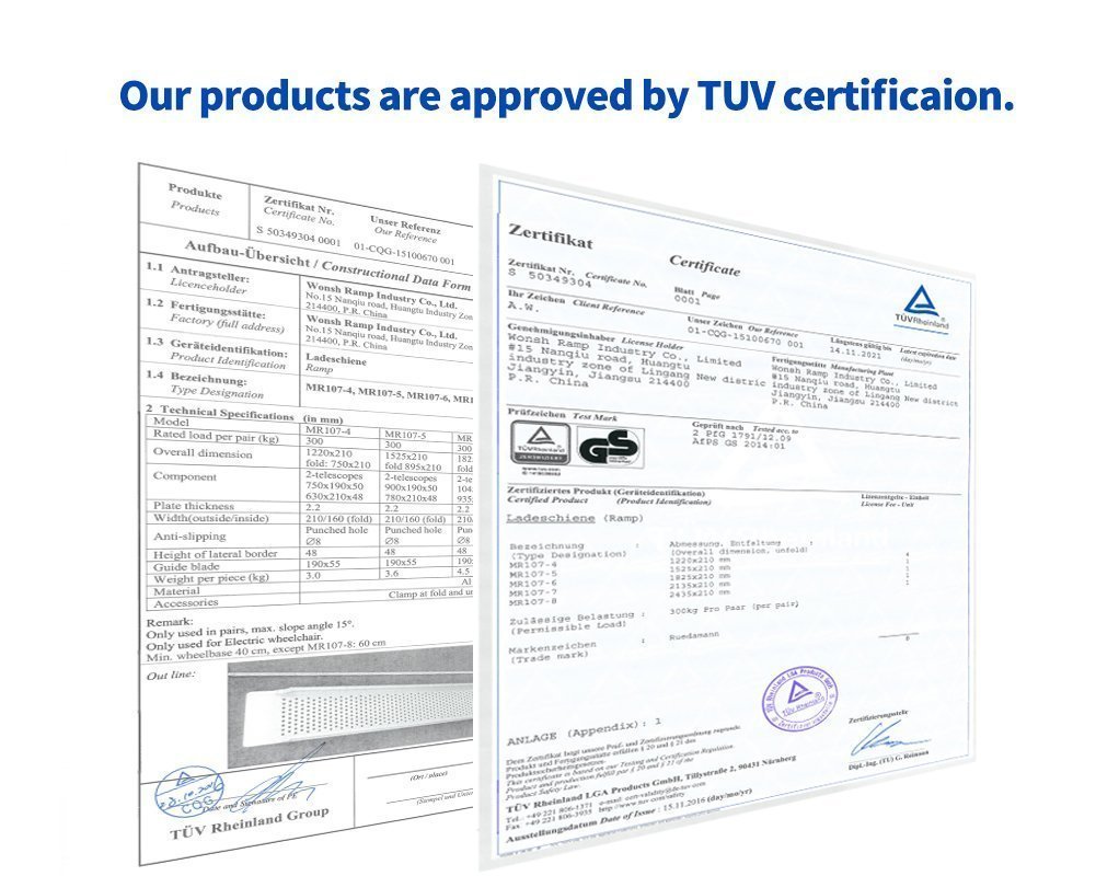 Ruedamann 8' Telescoping Portable Wheelchair Ramp 8 feet MR107-8