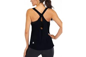 FIHAPYLI ICTIVE Workout Tank Tops for Women Yoga Tops for Women Loose Fit Backless Muscle Racerback Summer Gym Shirts