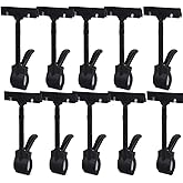 OUKEYI Plastic Merchandise Sign Clip Rotatable Pop Clip-on Holder Stand Price Display Holders Tag Clip ,Adjustable Clip Sign Pack of 10 lear
