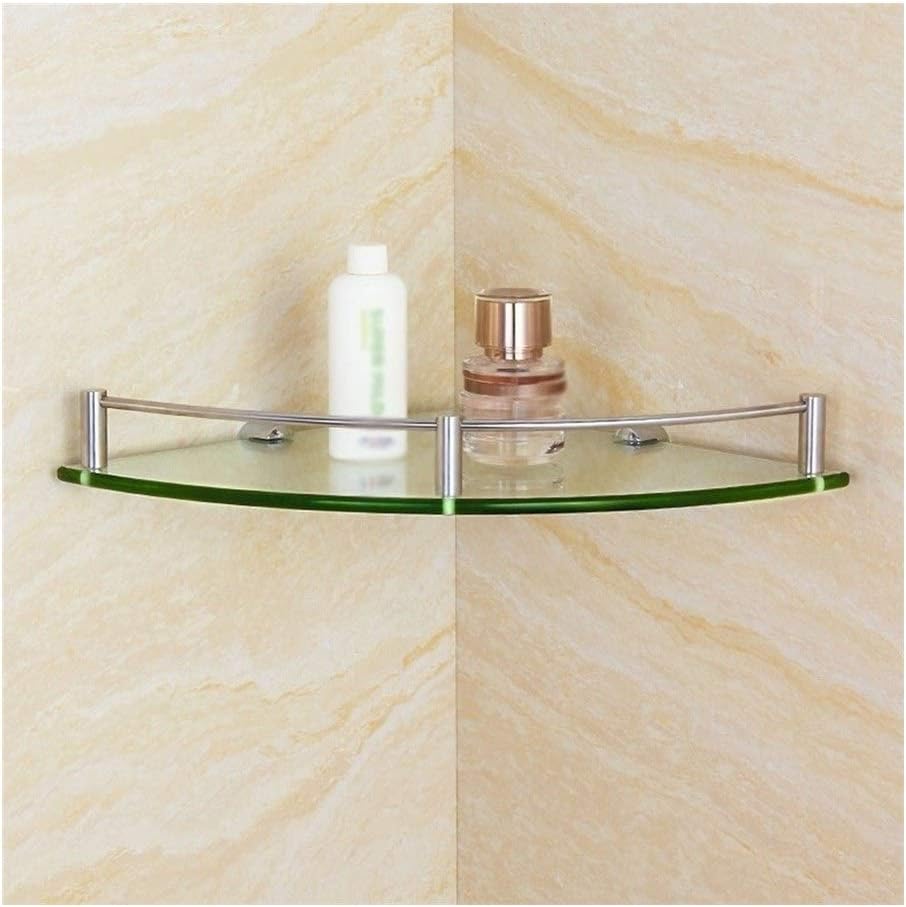 Bathroom shelves Bathroom Corner Tempered Glass Shelf 7mm Thick Wall