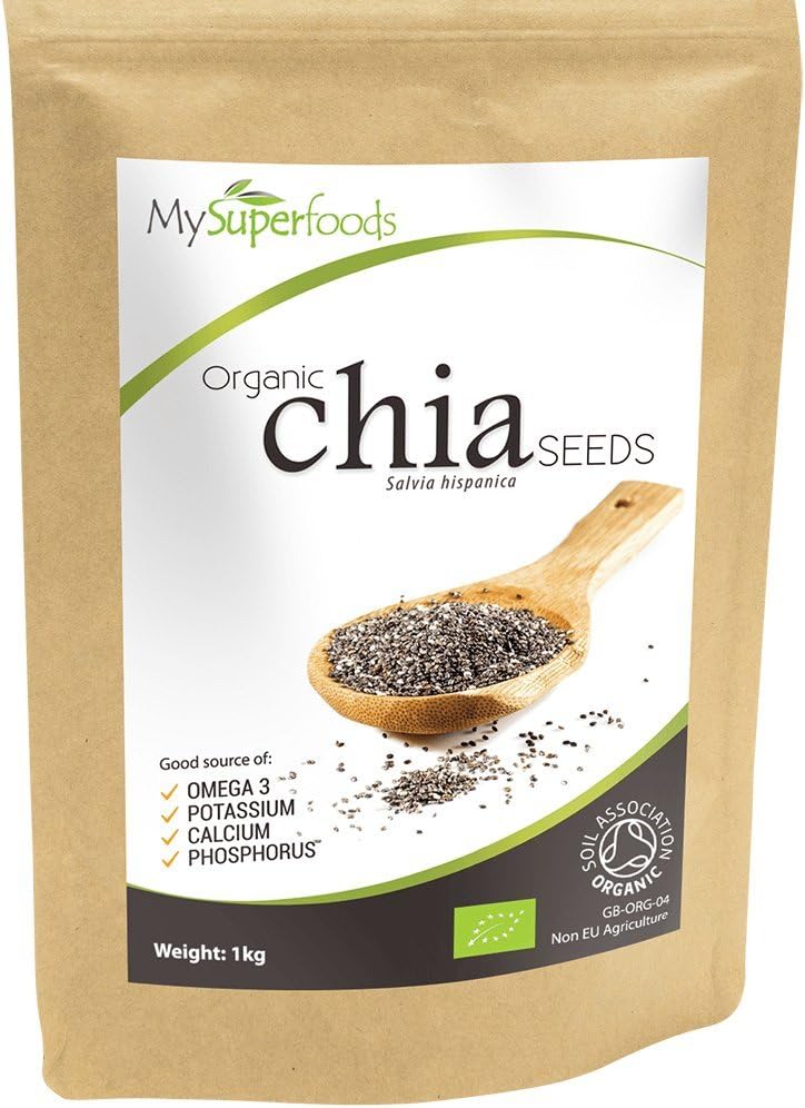 Semillas De Chía Orgánicas (Salvia Hispanica), 1KG, MySuperFoods ...