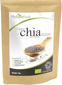 Semillas De Chía Orgánicas (Salvia Hispanica), 1KG, MySuperFoods ...