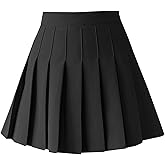 TONCHENGSD Women's High Waist Pleated Mini Skirt Skater Tennis Skirt