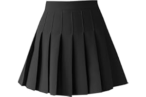 TONCHENGSD Women's High Waist Pleated Mini Skirt Skater Tennis Skirt