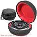 WGear Semi-Hard Lense Case for DSLR Camera Lens (Canon, Nikon, Sony, Pentax, Olympus, Panasonic,etc), Medium Size with Carabiner, Lens Cleaning Wipe (Black Medium)