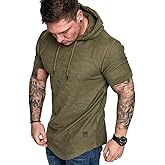 Lexiart Mens Fashion Athletic Hoodies Sport Sweatshirt Solid Color Fleece Pullover