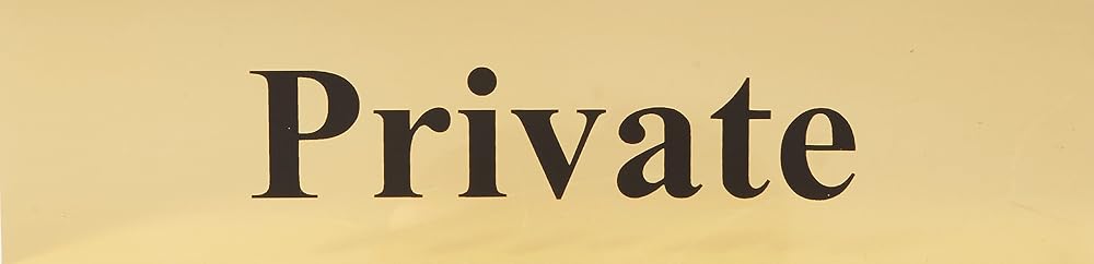 Scan SCA6012 Self Adhesive Brass Effect Sign Private 200 x 50mm