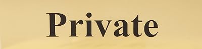 Scan SCA6012 Self Adhesive Brass Effect Sign Private 200 x 50mm