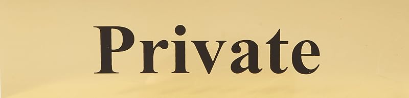 Scan SCA6012 Self Adhesive Brass Effect Sign Private 200 x 50mm