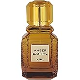 Ajmal Amber Santal Eau de Parfum 3.4 oz / 100 ml – Unisex Spicy, Woody & Ambery Fragrance with Sandalwood, Incense & Nutmeg | Long-Lasting Luxury from Dubai