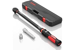 VANPO Torque Wrench 1/2-Inch Drive, 30-250 ft.lb/40.7-339 Nm, 21.65“, 72 Tooth, TRP+ABS Plastic Handle, Heavy Duty Wrench for Automotive, Truck, and Industrial Machinery Repairs